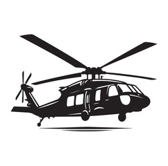 Helicopter silhouette vector illustration