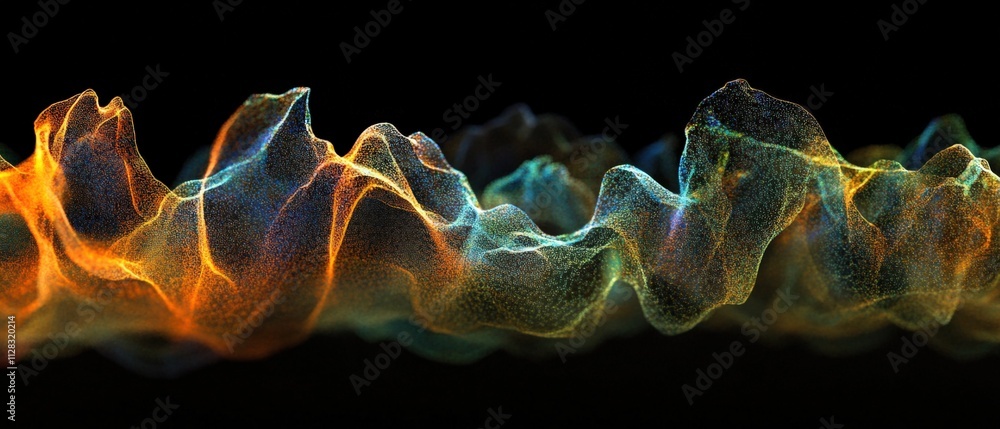 Poster abstract wave patterns in vibrant colors