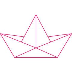 Paper Boat icon single vector illustration