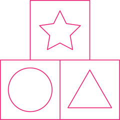Shape Toy icon single vector illustration