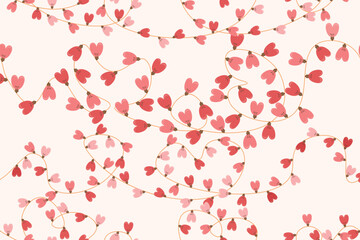 love decorative light bulb seamless pattern