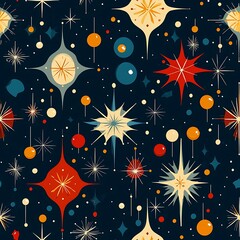 Retro Space Age Seamless Pattern Design