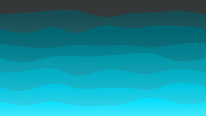 Blue and black coloured wave patterned background with a flowing design