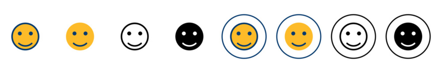 Smile icon vector isolated on white background. Smile vector icon. Emoticon Icon vector. Emoji