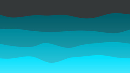 Blue and black coloured wave patterned background with a flowing design