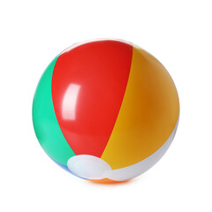 One colorful inflatable ball isolated on white