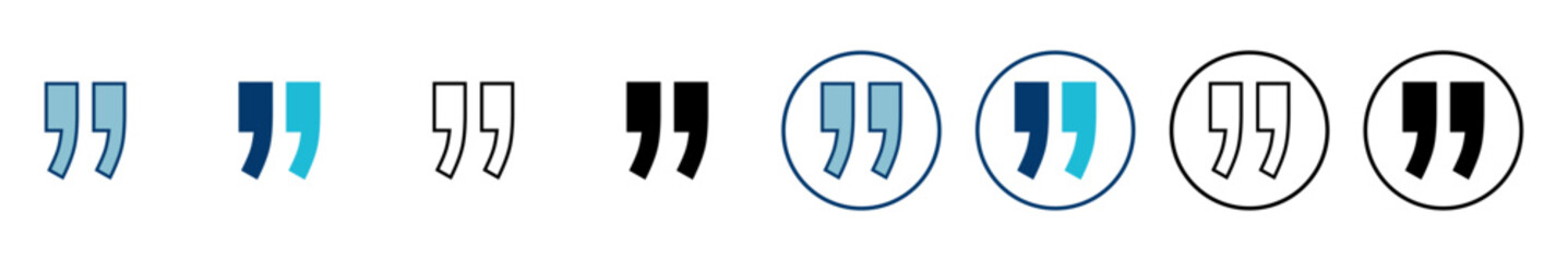 Quote icon vector isolated on white background. Quote sign icon. Quotation mark symbol.