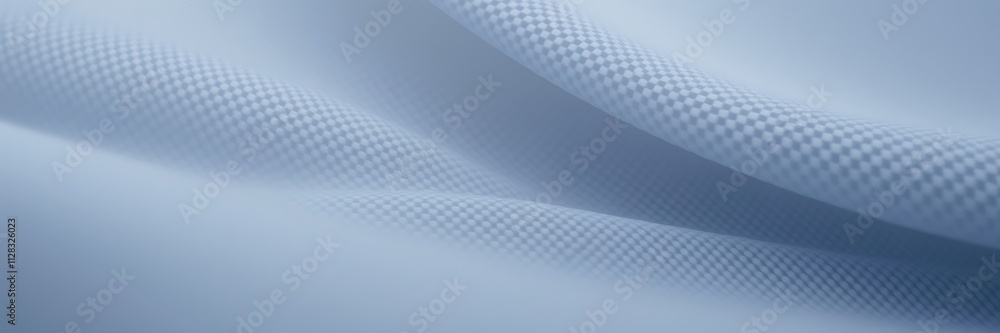Poster artwork features a seamless blend of colors on smooth patterned fabric
