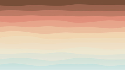 Brown, blue and cream coloured wave patterned background with a flowing design