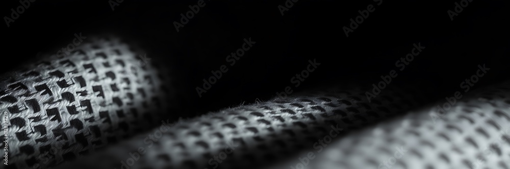 Poster close up of charming textured fabric showcasing delightful patterns in low light
