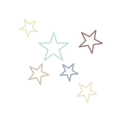 Twinkling stars illustration. Sparkles, shining burst.