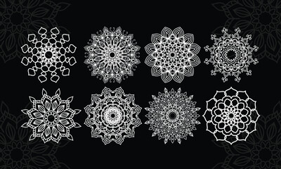 mandala line decoration set