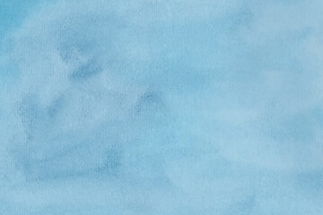 Blue Watercolor Textured Background. Hand Painted Aquarelle Stain Backdrop