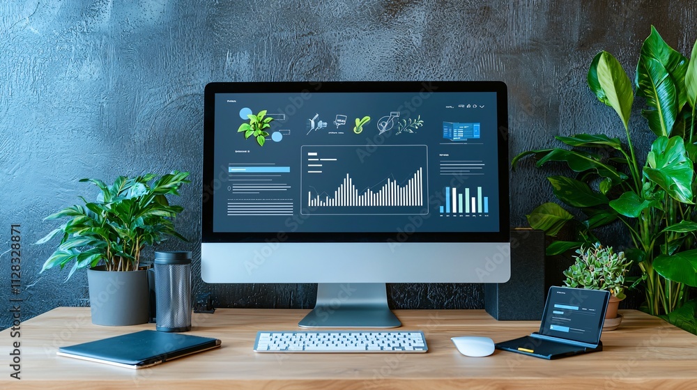 Poster processing tax payments, sleek online payment interface on a computer screen, secure and minimalisti
