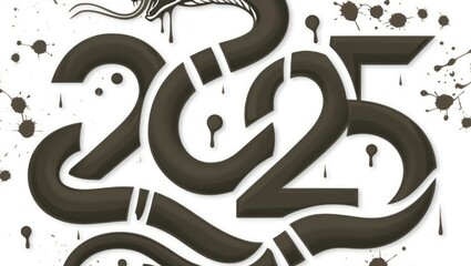 Snake Shaped Design For The Year Twenty Twenty Five