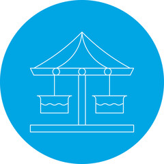 Carousel icon single vector illustration