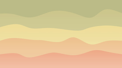 Olive green and pink coloured wave patterned background with a flowing design
