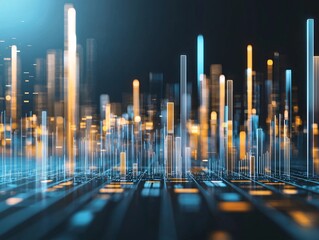 A conceptual image of income tax policies visualized, abstract graphs and floating legal text, futuristic vibes, creative interpretation of policy framework