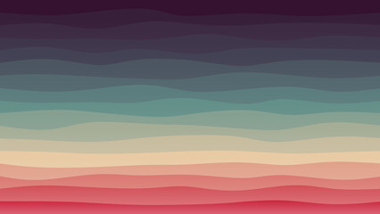 Purple, blue and red coloured wave patterned background with a flowing design