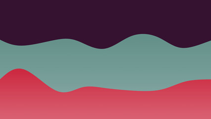 Purple, blue and red coloured wave patterned background with a flowing design