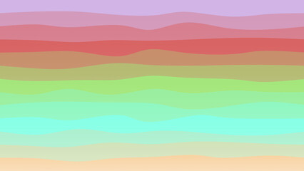 Purple, cream and green coloured wave patterned background with a flowing design