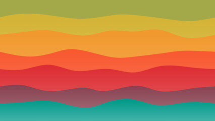 Red, green and blue coloured wave patterned background with a flowing design