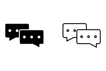 Comment icon speech bubble symbol. Speech bubble collection . Cloud speech bubbles collection. Black speech bubble . Vector illustration