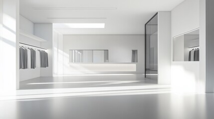 modern retail store interior with natural light