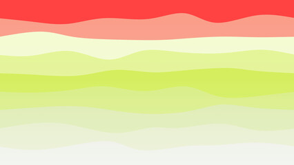 Red, white and green coloured wave patterned background with a flowing design