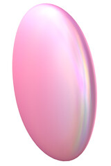 Iridescent Pink Abstract 3D Blob Shape