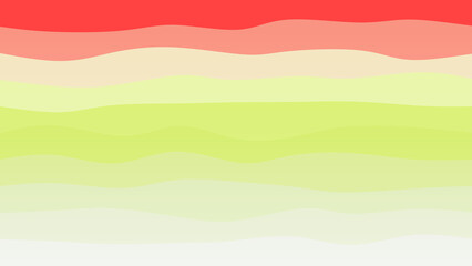 Red, white and green coloured wave patterned background with a flowing design