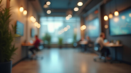 Fototapeta premium Blurred business space 