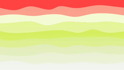 Red, white and green coloured wave patterned background with a flowing design