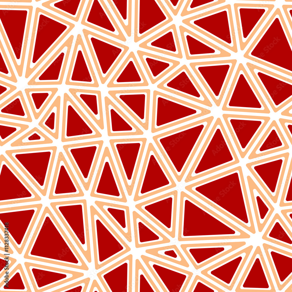 Poster triangular pattern background. rounded solid shapes in frames. large triangles size. single color to