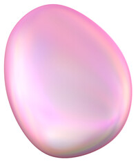 Iridescent Pink Abstract 3D Blob Shape