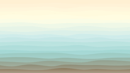 Skin blue and brown coloured wave patterned background with a flowing design