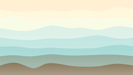 Skin blue and brown coloured wave patterned background with a flowing design
