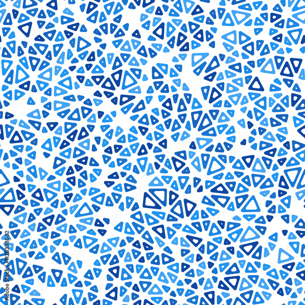 Poster abstract vector background. tiny triangles size. mono tone style. rounded triangular cells outlined.