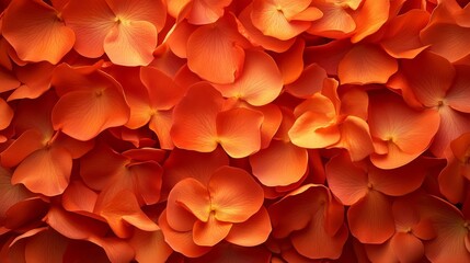 Vivid Orange Flower Petals Close Up Texture
