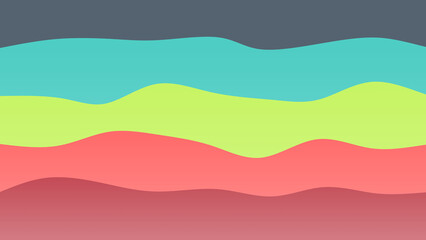 Vine, green and blue coloured wave patterned background with a flowing design