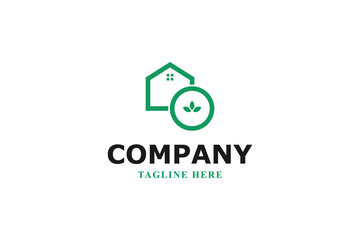 green house eco-friendly logo design