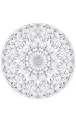 Beautiful mandala coloring page for stress relive 