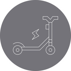 Kick Scooter icon single vector illustration