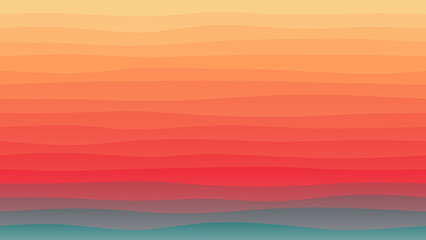 Yellow, orange and blue coloured wave patterned background with a flowing design