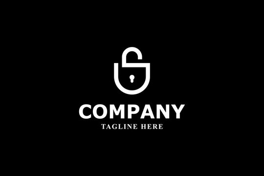 secure logo with s letter and padlock