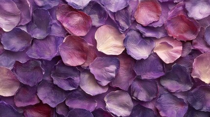 A Collection Of Purple And Pink Rose Petals