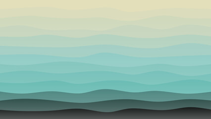 Obraz premium Black and sky blue coloured wave patterned background with a flowing design