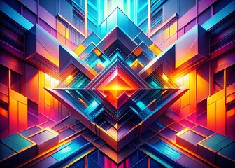 Abstract Geometric Patterns - Colorful Composition