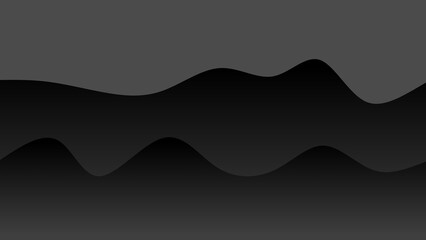 Black and white coloured wave patterned background with a flowing design