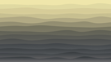 Black, and cream coloured wave patterned background with a flowing design